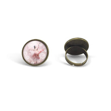 Charger l&#39;image dans la galerie, Bague cabochon &quot;dans ma bulle&quot;, bronze (ref.73)
