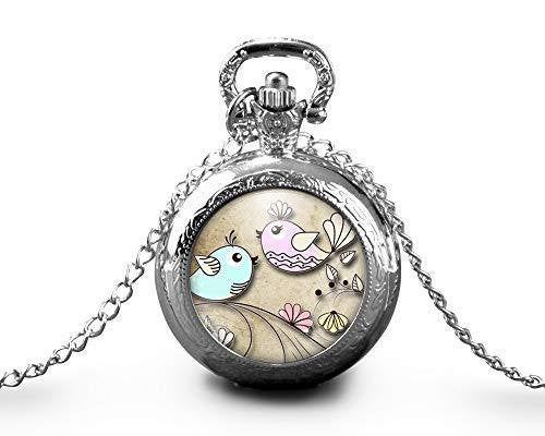 Montre gousset collier petite fille, 