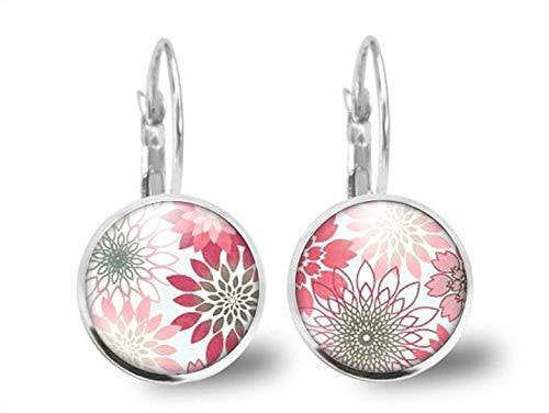 Boucles d'oreilles Fleur Cabochon 