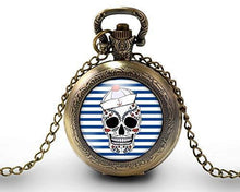 Charger l&#39;image dans la galerie, Montre gousset &quot;le pirate&quot;,   bronze (ref.94)