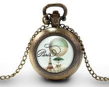 Charger l&#39;image dans la galerie, Montre gousset &quot;Paris souvenir&quot;,   bronze (ref.98)