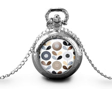 Charger l&#39;image dans la galerie, Montre gousset  Fleur &quot;Fleurs d&#39;automne&quot;     bronze (ref.22)