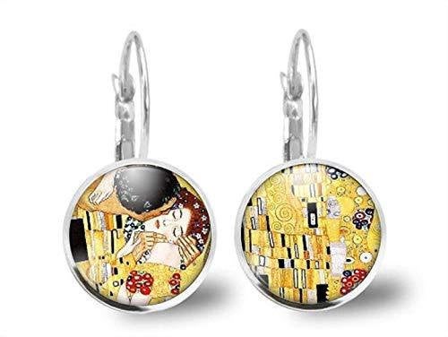 boucles d'oreilles cabochon Klimt 