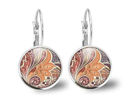 Boucles d'oreilles Fleur Cabochon 