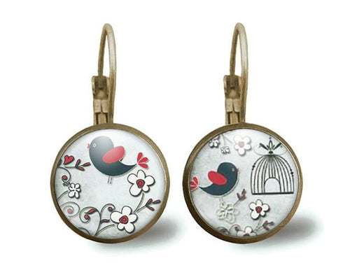 boucles d'oreilles cabochon 