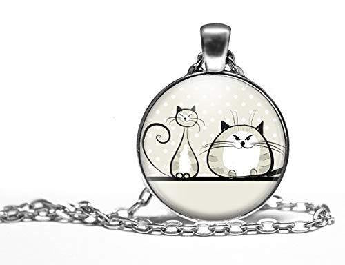 Collier cabochon illustré 
