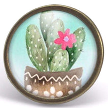 Charger l&#39;image dans la galerie, Bague cabochon &quot;Le cactus&quot;,bronze (ref.63)