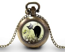 Charger l&#39;image dans la galerie, Montre gousset &quot;le chat dans le pré&quot;, bronze (ref.702)