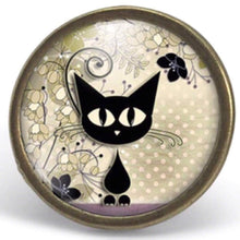 Charger l&#39;image dans la galerie, Bague Cabochon - Chat &quot;le Chaton&quot; - bronze (ref.31)
