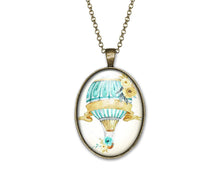 Charger l&#39;image dans la galerie, Collier Cabochon Ballon &quot;ballon doux&quot;, bronze (ref.18)