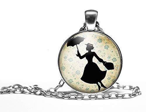 Collier cabochon, collier illustré 
