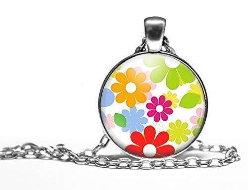 Collier cabochon, collier illustré 