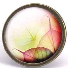 Charger l&#39;image dans la galerie, Bague cabochon &quot;feuilles d&#39;automne&quot;,bronze (ref.61)