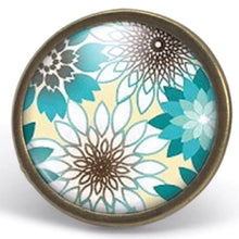 Charger l&#39;image dans la galerie, Bague Cabochon - Fleur &quot;Fleurs d&#39;été&quot;, bronze (ref.8)