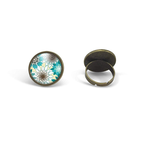 Bague Cabochon - Fleur 