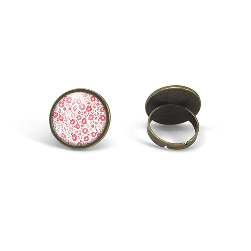 Bague Cabochon - Fleurs 