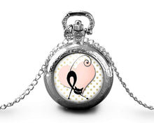 Charger l&#39;image dans la galerie, Montre gousset &quot;Le chat&quot;,   argenté (ref.65a)