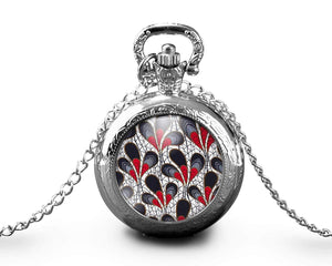 Montre gousset  Fleur "Fleurs modernes"     argenté (ref.52a)