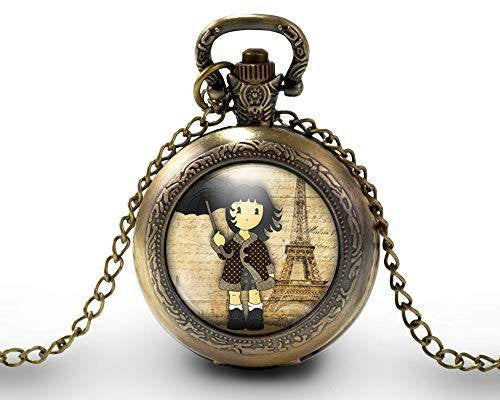 Montre gousset  Petite Fille, Parapluie 