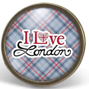 Bague Cabochon, Londres "i Love London" -   bronze (ref.36)