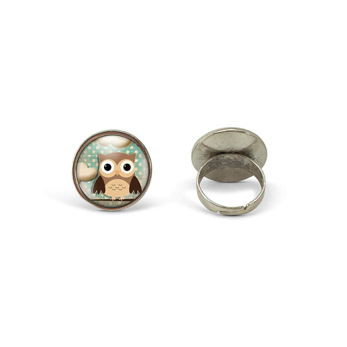 Bague Cabochon - Hibou 