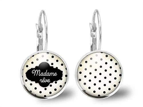 Boucles d'oreilles Cabochon,Nuage, Rêve