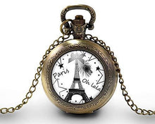 Charger l&#39;image dans la galerie, Montre gousset &quot;Paris&quot;, bronze (ref.90)