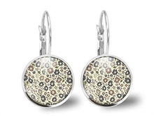Charger l&#39;image dans la galerie, Boucles d&#39;oreilles Fleurs Cabochon &quot;Belles Fleurs (ref.11a)