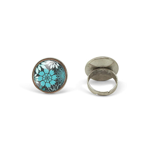 Bague Cabochon - Fleur 