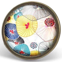 Charger l&#39;image dans la galerie, Bague Cabochon - Fleur &quot;Fleurs abstraites&quot; ,  bronze (ref.21)