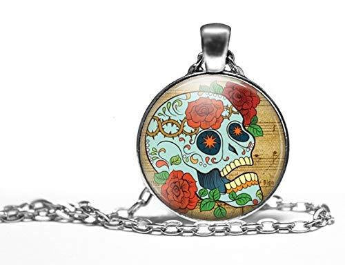 Collier cabochon, collier illustré 