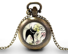 Charger l&#39;image dans la galerie, Montre gousset &quot;Le Chat du Printemps&quot;,   bronze (ref.712)