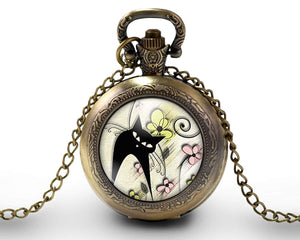 Montre gousset "Le Chat du Printemps",   bronze (ref.712)