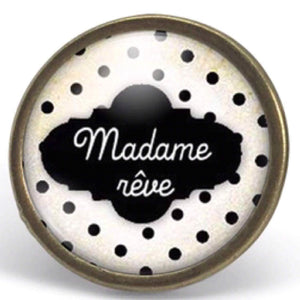 Bague Cabochon, Nuage, Rêve "madame Rêve B" -   bronze (ref.40)