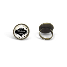 Charger l&#39;image dans la galerie, Bague Cabochon, Nuage, Rêve &quot;madame Rêve B&quot; -   bronze (ref.40)