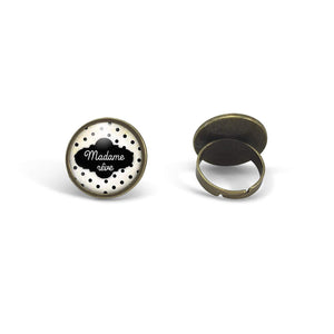 Bague Cabochon, Nuage, Rêve "madame Rêve B" -   bronze (ref.40)