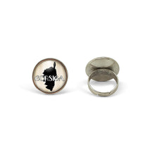 Charger l'image dans la galerie, Bague Cabochon "Corse", argenté (ref.74a)