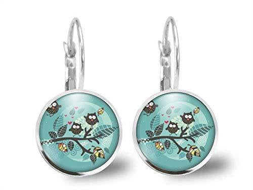 Boucles d'oreilles Cabochon Hibou 