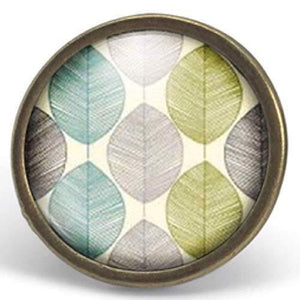 Bague Cabochon - Feuille "Belles Feuilles", bronze (ref.20)