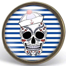 Charger l&#39;image dans la galerie, Bague cabochon &quot;le pirate&quot;, bronze (ref.94)
