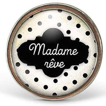 Charger l&#39;image dans la galerie, Bague Cabochon, Nuage, Rêve &quot;madame Rêve B&quot; -   argenté (ref.40a)