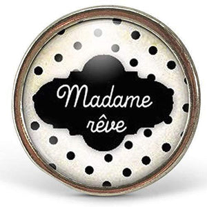 Bague Cabochon, Nuage, Rêve "madame Rêve B" -   argenté (ref.40a)