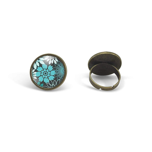 Bague Cabochon - Fleur 