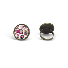 Charger l&#39;image dans la galerie, Bague cabochon &quot;paisley&quot;, bronze (ref.88)