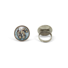 Charger l&#39;image dans la galerie, Bague Cabochon &quot;l&#39;attraperêves&quot;, argenté (ref.69a)
