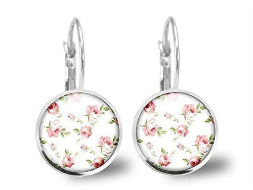 Boucles d'oreilles Fleurs Cabochon 