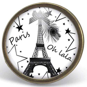 Bague Cabochon "paris", bronze (ref.90)