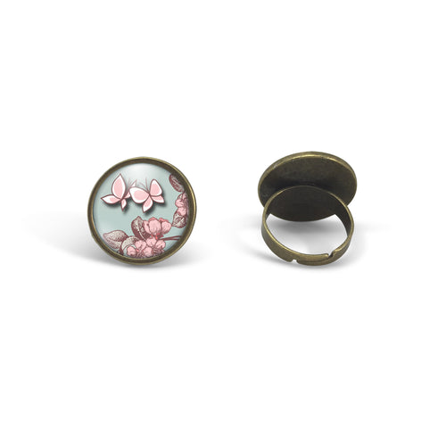 Bague Cabochon, Papillon 