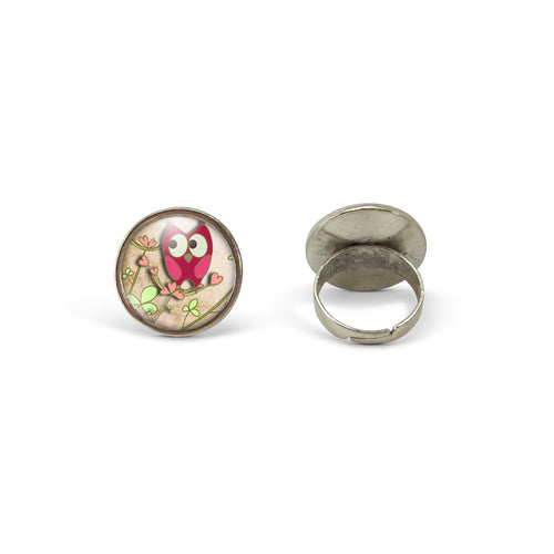 Bague Cabochon Hibou 